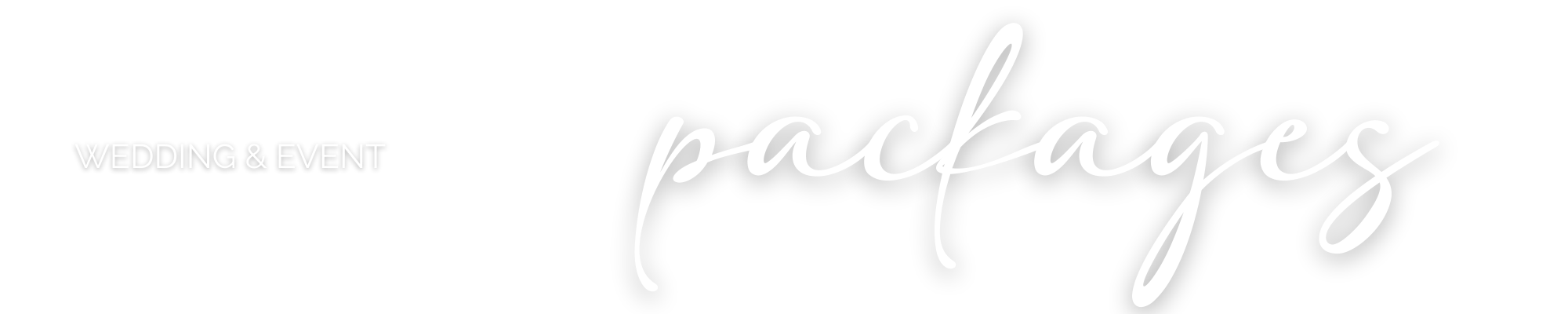 wedding and event packages